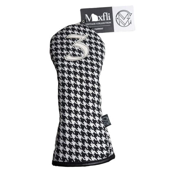 3x Maxfli Vintage Collection Houndstooth Golf Head Cover Driver/Fairway/Hybrid X - Picture 4 of 5